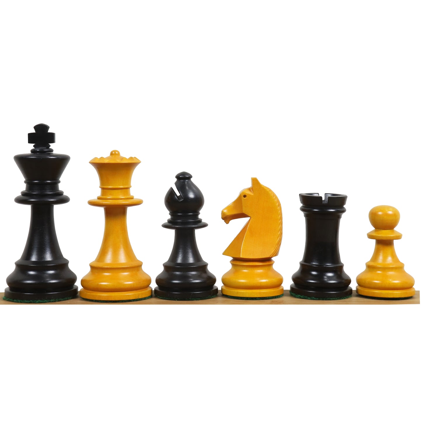 3.9" French Chavet Tournament Chess Set- Chess Pieces Only - Antiqued Boxwood