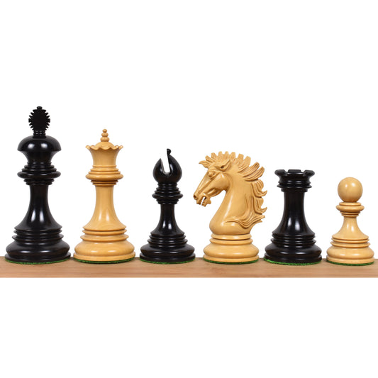 Alexandria Luxury Staunton Chess Set- Chess Pieces Only - Triple Weighted - Ebony Wood