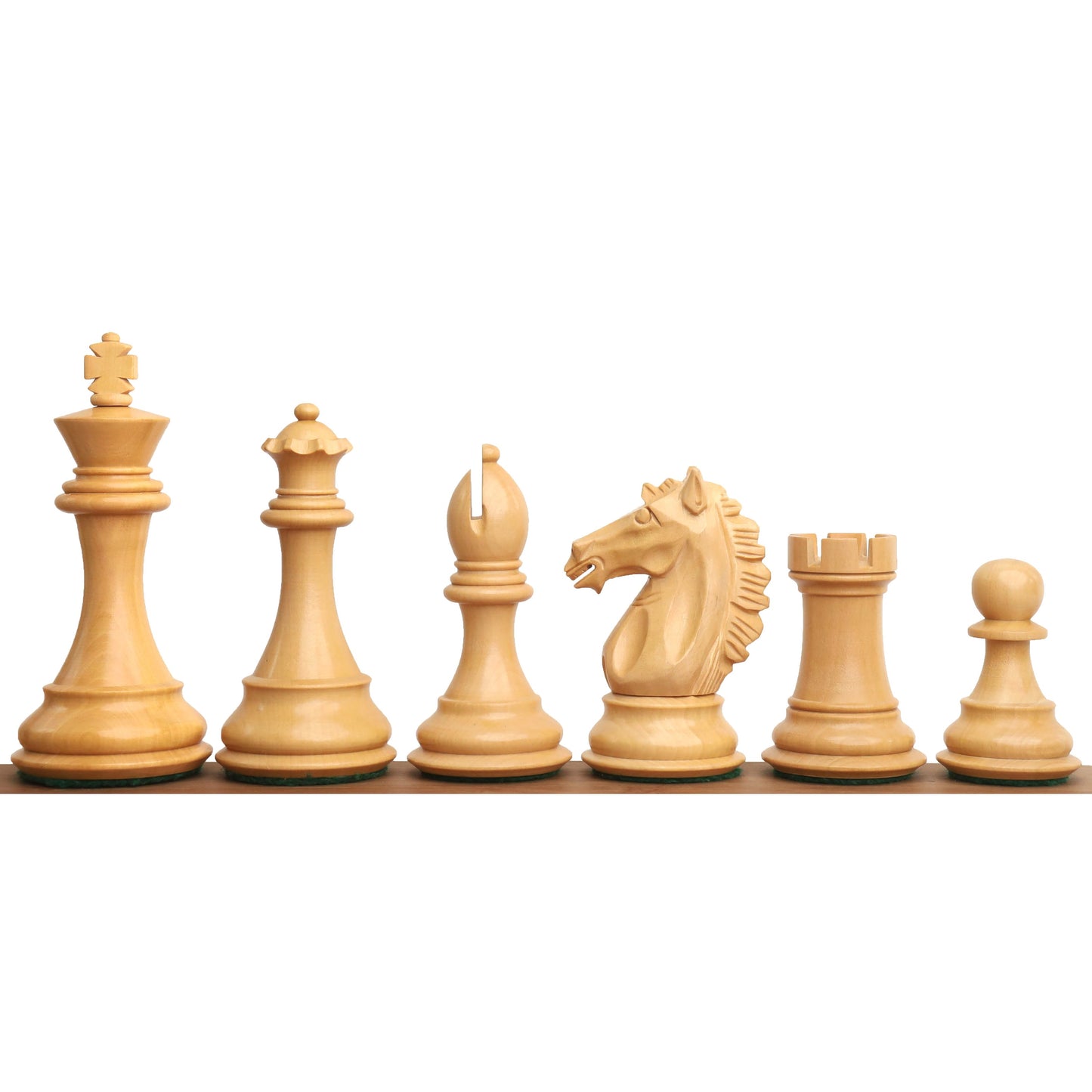 4" Alban Knight Staunton Chess Set- Chess Pieces Only - Weighted Golden Rosewood