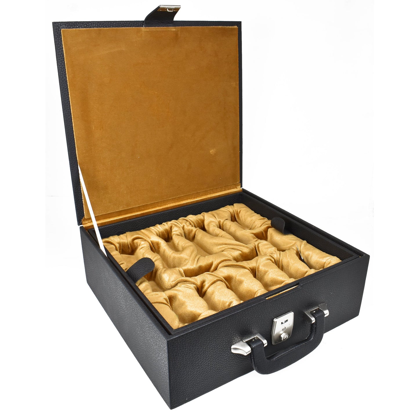 Combo of 3.7" Emperor Series Staunton Chess Set - Pieces in Ebony Wood with Board and Box