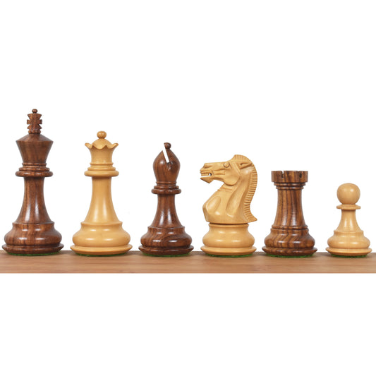 3.6" Professional Staunton Chess Set- Chess Pieces Only- Weighted Golden Rosewood