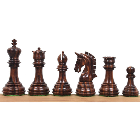 3.8" Imperial Staunton Luxury Chess Set- Chess Pieces Only - Weighted Rosewood