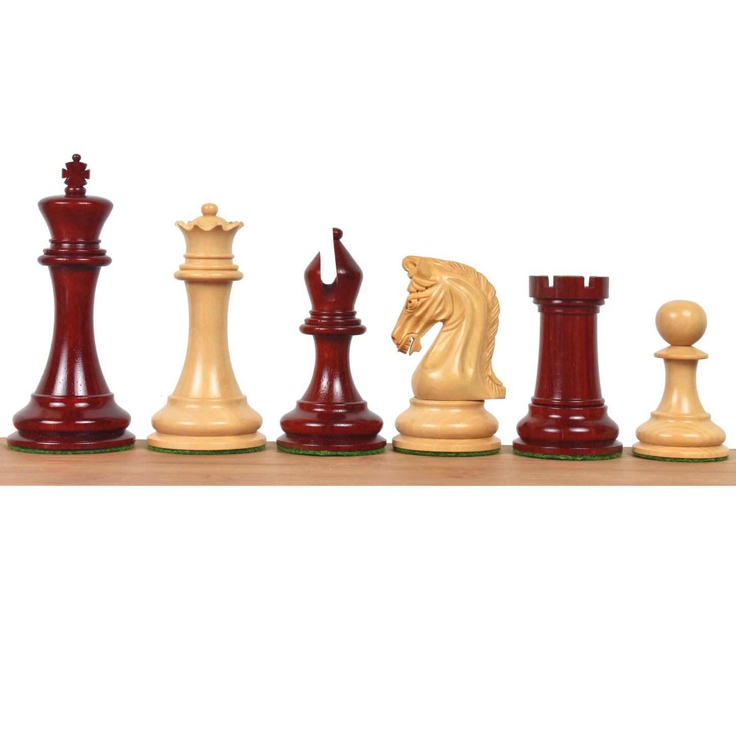 Repro 2016 Sinquefield Staunton Chess Set- Chess Pieces Only-Bud Rosewood-Triple Weight