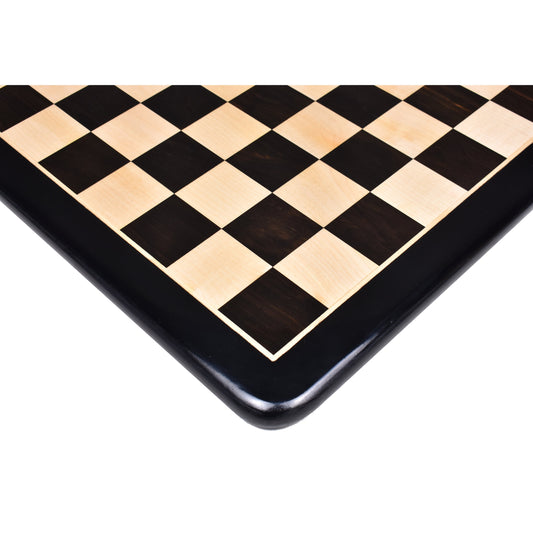 19 inches Large Solid Inlaid Ebony & Maple Wood Chess board - Square of 50 mm
