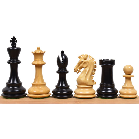 3.9" Craftsman Series Staunton Chess Set- Chess Pieces Only-Triple weighted Ebony Wood