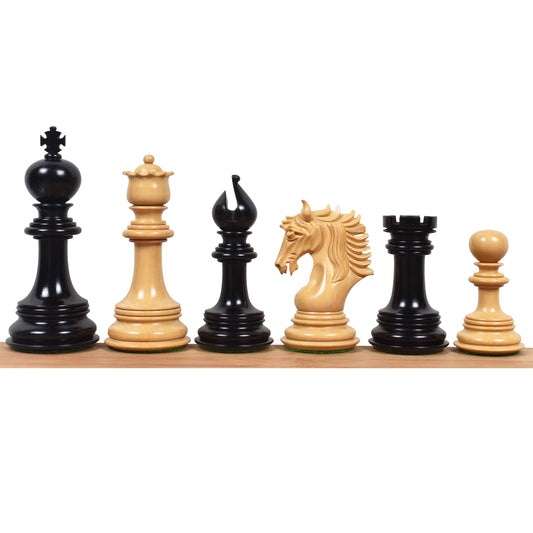 4.6" Arthur Luxury Staunton Chess Set- Chess Pieces Only - Ebony wood - Triple Weighted