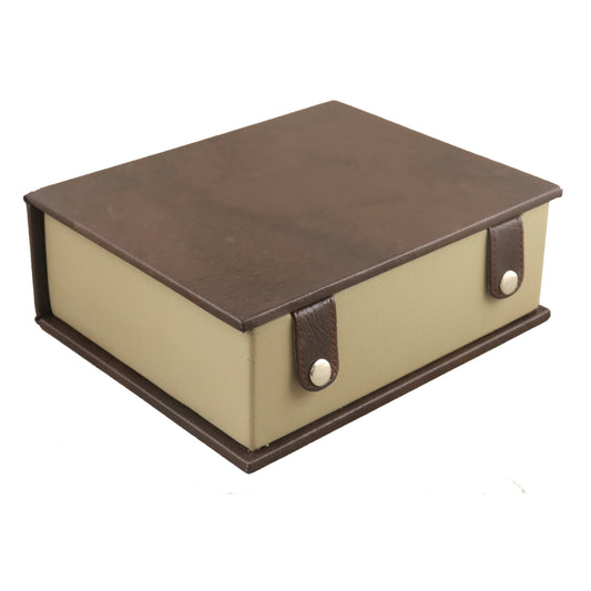 Book Style Storage Box For Chess pieces upto 4.2" King chessmen set- Leatherette