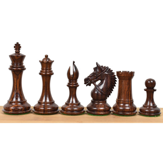 4.2" Rare American Staunton Luxury Chess Set- Chess Pieces Only - Triple Weighted Rosewood
