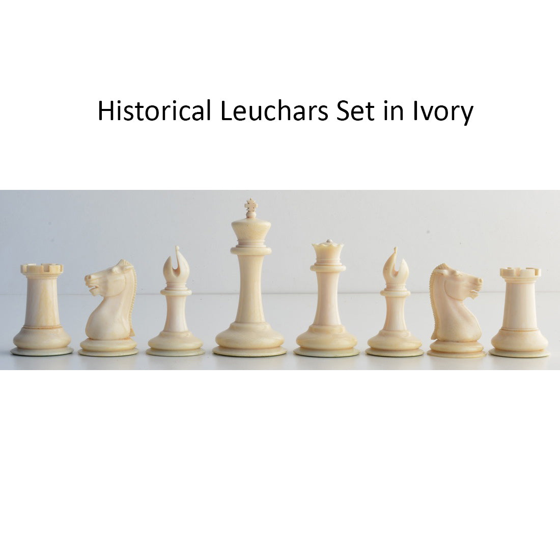 1849-50 Leuchars Cook Staunton Chess Set- Chess Pieces Only-Ivory& Crimson Lacquer-4.5"
