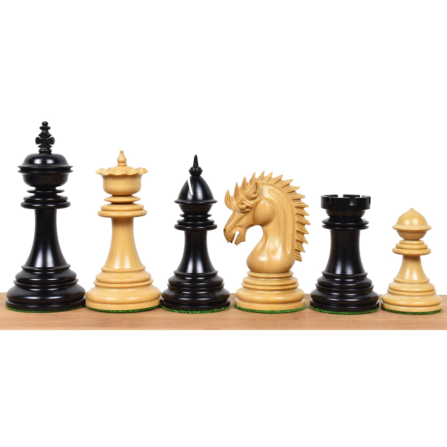 Combo of 4.4" Dragon Luxury Staunton Chess Set - Pieces in Ebony Wood with Board and Box