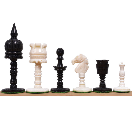 3.6" English Series Pre Staunton Chess Set- Chess Pieces Only - Camel Bone
