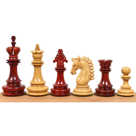 4.5″ Carvers’ Art Luxury Chess Set- Chess Pieces Only - Triple Weighted Budrose Wood