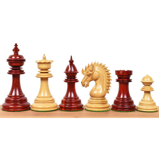 4.4" Dragon Luxury Staunton Chess Set- Chess Pieces Only - Triple Weighted-Bud Rose Wood