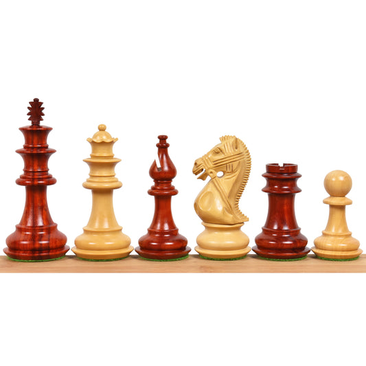 4.2" Supreme Staunton Luxury Chess Set- Chess Pieces Only - Weighted Bud Rose Wood