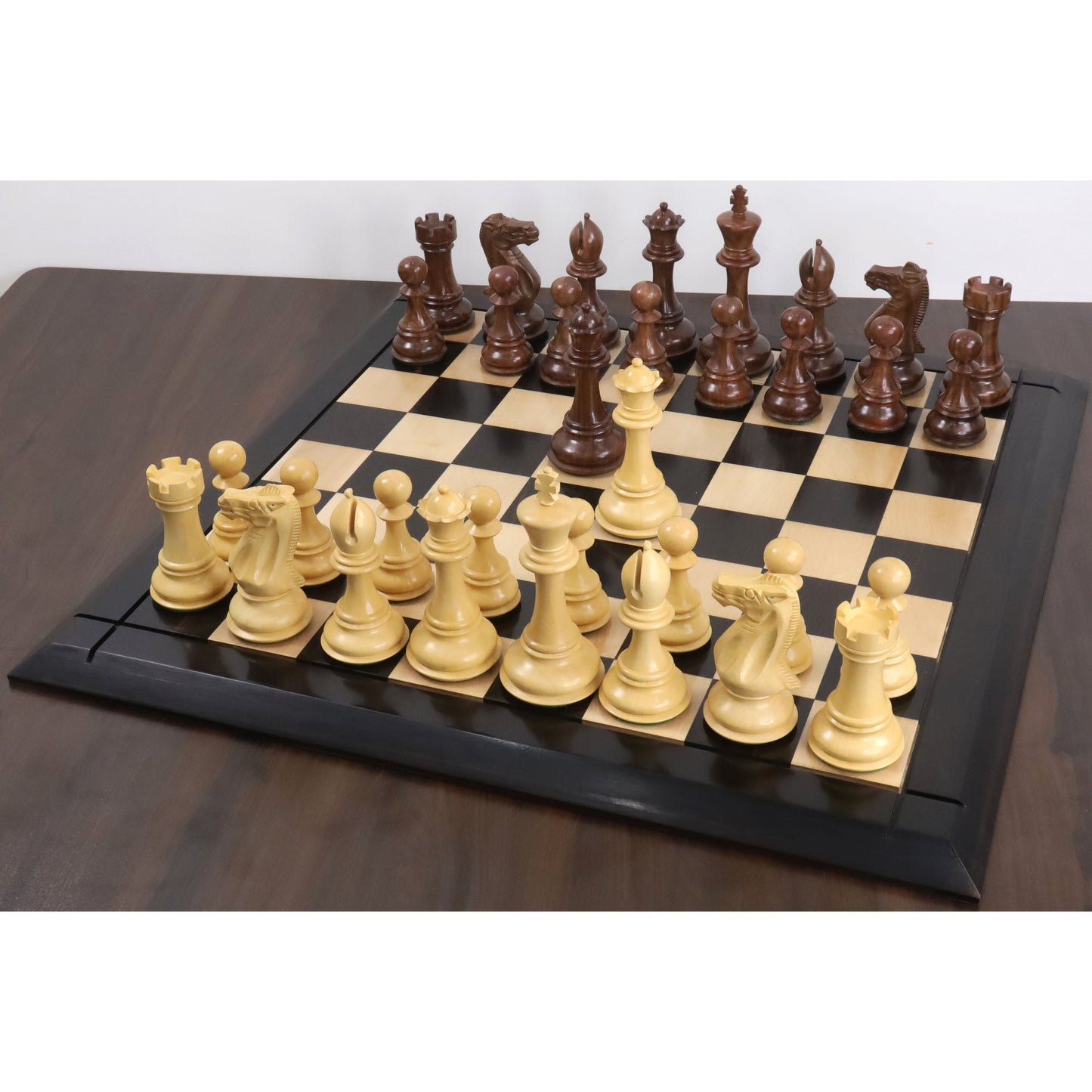 Slightly Imperfect 6.3" Jumbo Pro Staunton Luxury Chess Set- Chess Pieces Only - Golden Rosewood & Boxwood