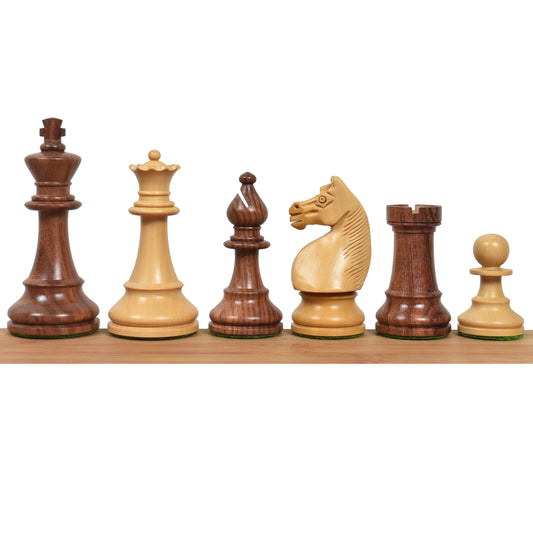 1920's German Collectors' Chess Set- Chess Pieces Only- Golden Rosewood - 4.1"