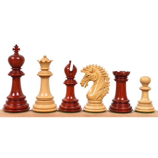 4.6" Mogul Staunton Luxury Chess Set- Chess Pieces Only - Triple Weighted Bud Rose Wood
