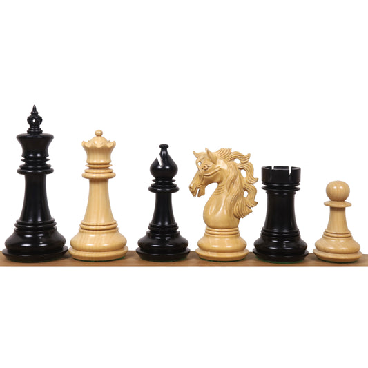 4.6" Spartacus Luxury Staunton Chess Set- Chess Pieces Only- Ebony Wood - Triple Weight