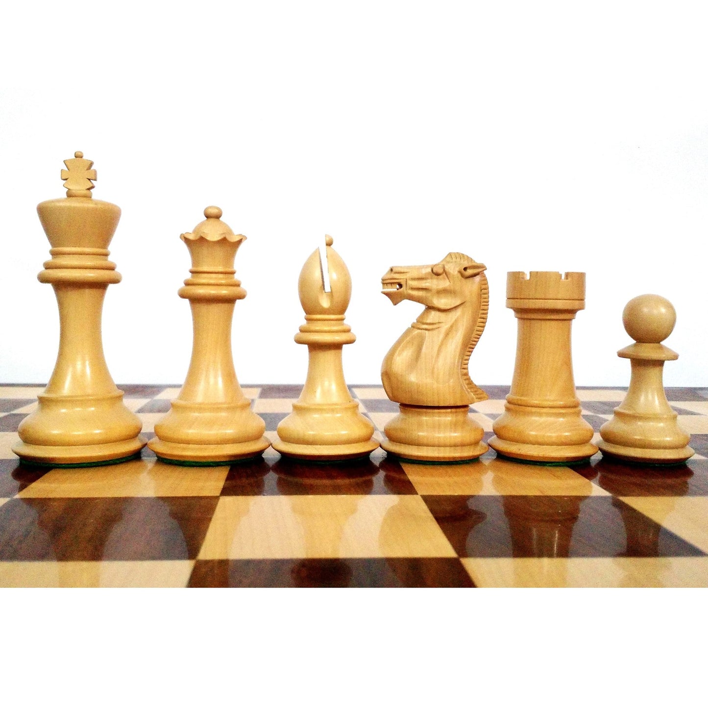 4.1" Pro Staunton Weighted Wooden Chess Set- Chess Pieces Only - Sheesham wood - 4 queens