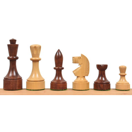 Bundesform German Staunton Alternative Chess Set- Chess Pieces Only- Golden Rosewood – 3.8″