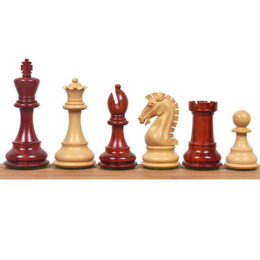 Slightly Imperfect 3.9" Craftsman Staunton Chess Set - Chess Pieces Only-Triple weighted Bud Rosewood