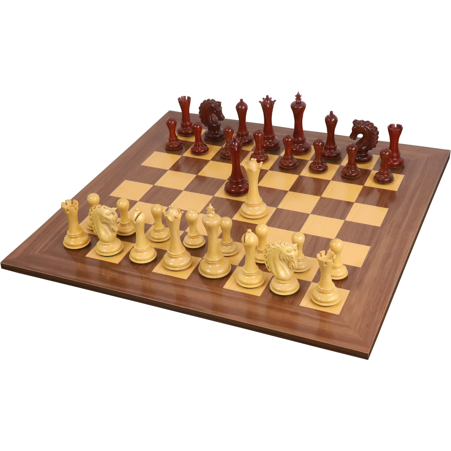 4.6" Avant Garde Luxury Staunton Chess Set- Chess Pieces Only - Triple Weighted - Bud Rosewood & Boxwood