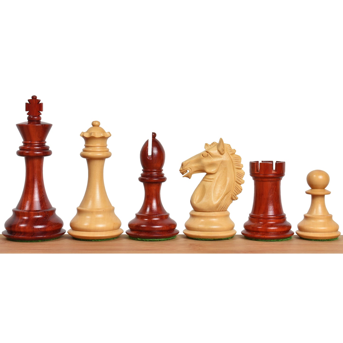 3.9" Exclusive Alban Staunton Chess Set Combo - Pieces in Bud Rosewood with Board and Box
