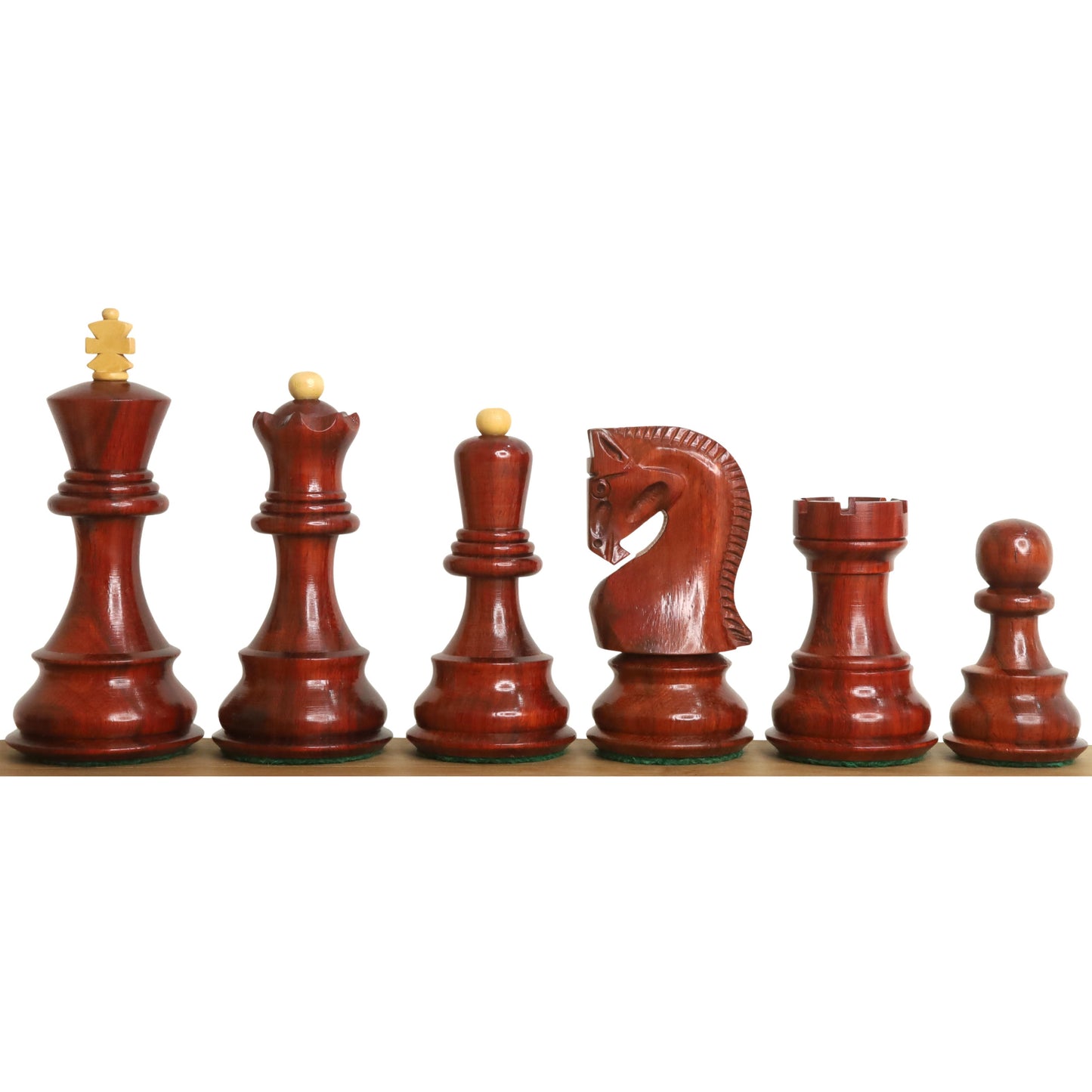 Slightly Imperfect Russian Zagreb 59' Chess Set - Chess Pieces Only - Double Weighted Bud Rose Wood