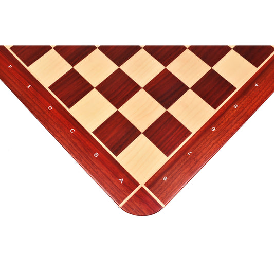 23" Bud Rosewood & Maple Wood Chessboard - 60 mm Square - Algebraic notations