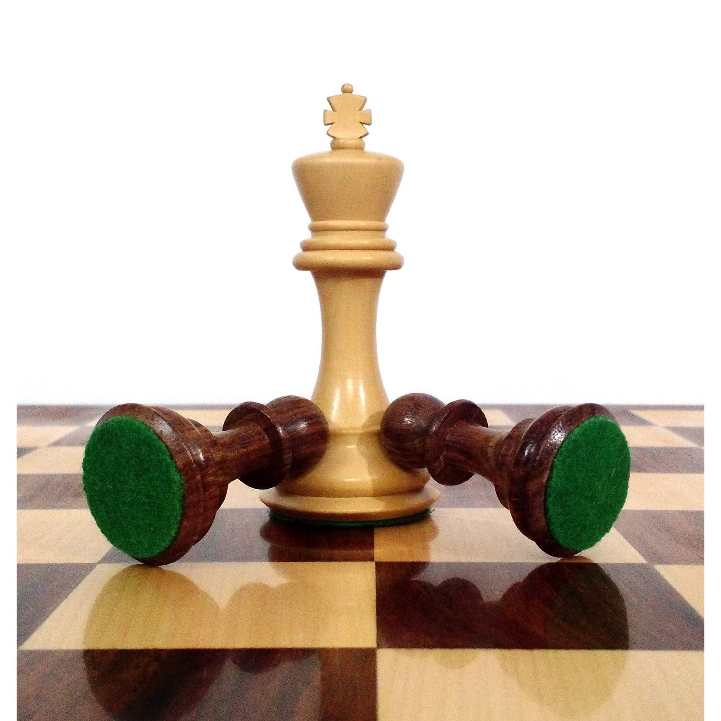 4.1" Pro Staunton Weighted Wooden Chess Set- Chess Pieces Only - Sheesham wood - 4 queens