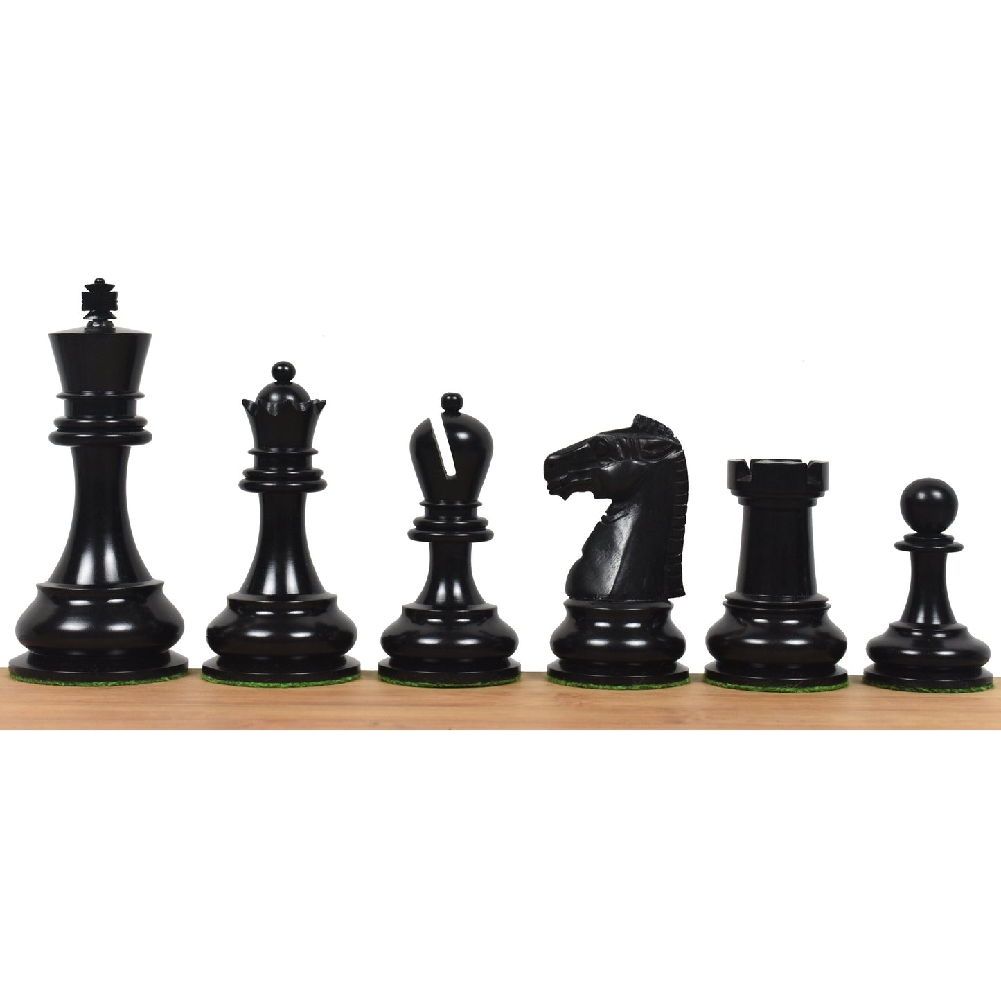 4.3" British Chess Company (BCC) Chess Set- Chess Pieces Only - Ebony Wood - Triple Weight