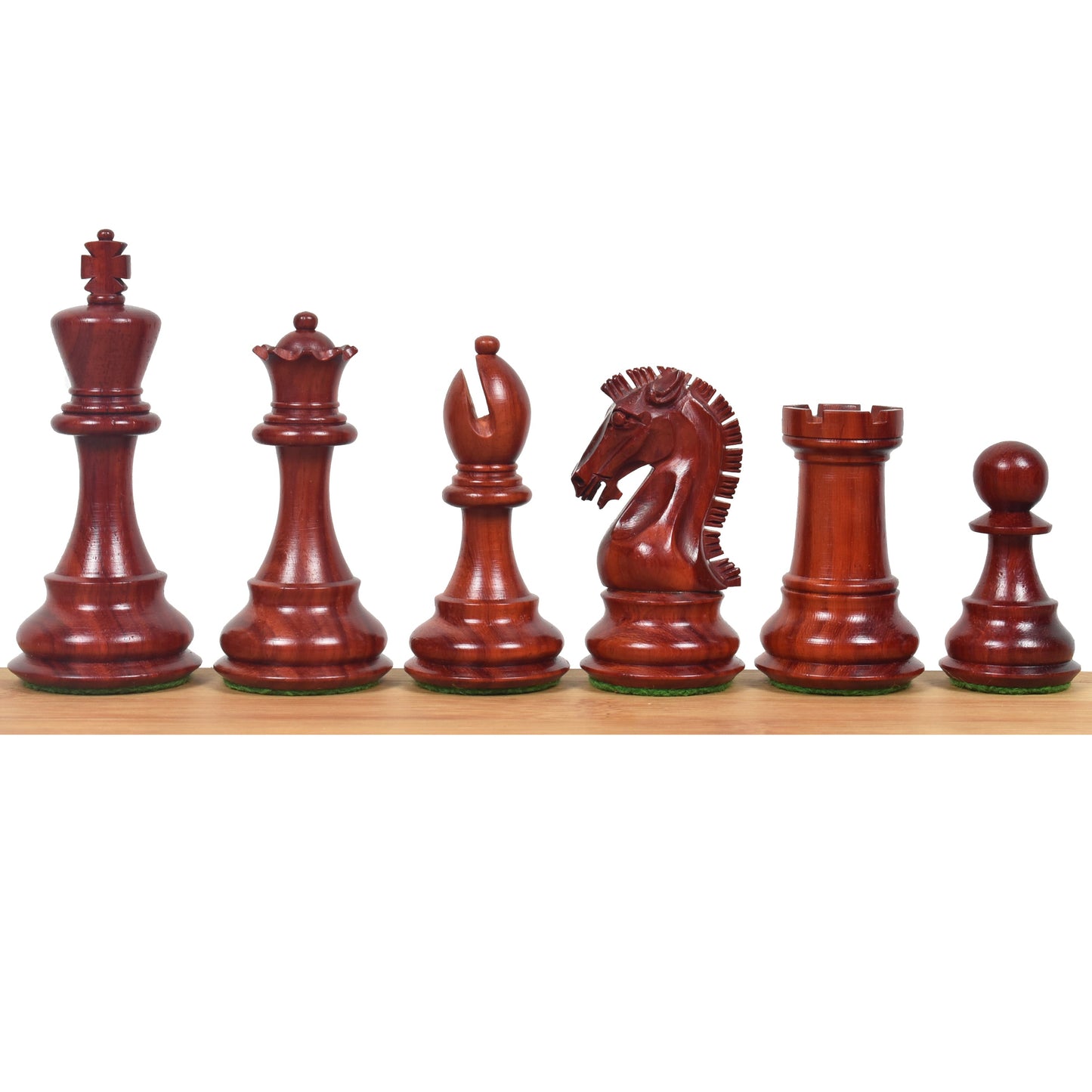 3.9" Craftsman Staunton Chess Set- Chess Pieces Only-Triple weighted Bud rose Wood