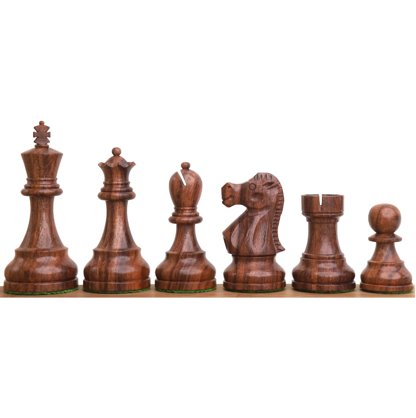 3.8" Reykjavik Series Staunton Wooden Chess Set- Chess Pieces Only - Weighted Sheesham Wood