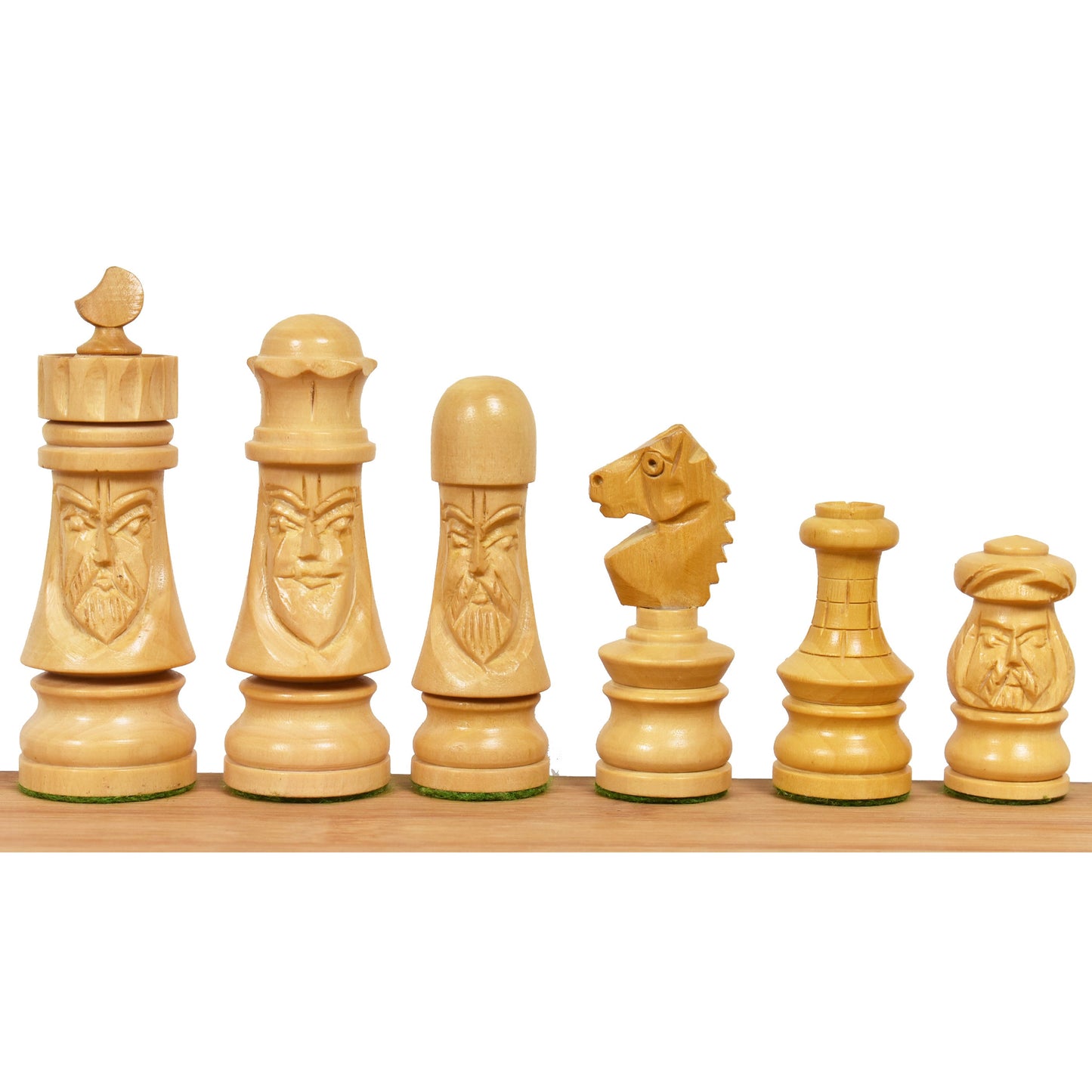 3.5" Crescent Mannequin Hand Carved Chess Set- Chess Pieces Only - Golden Rosewood