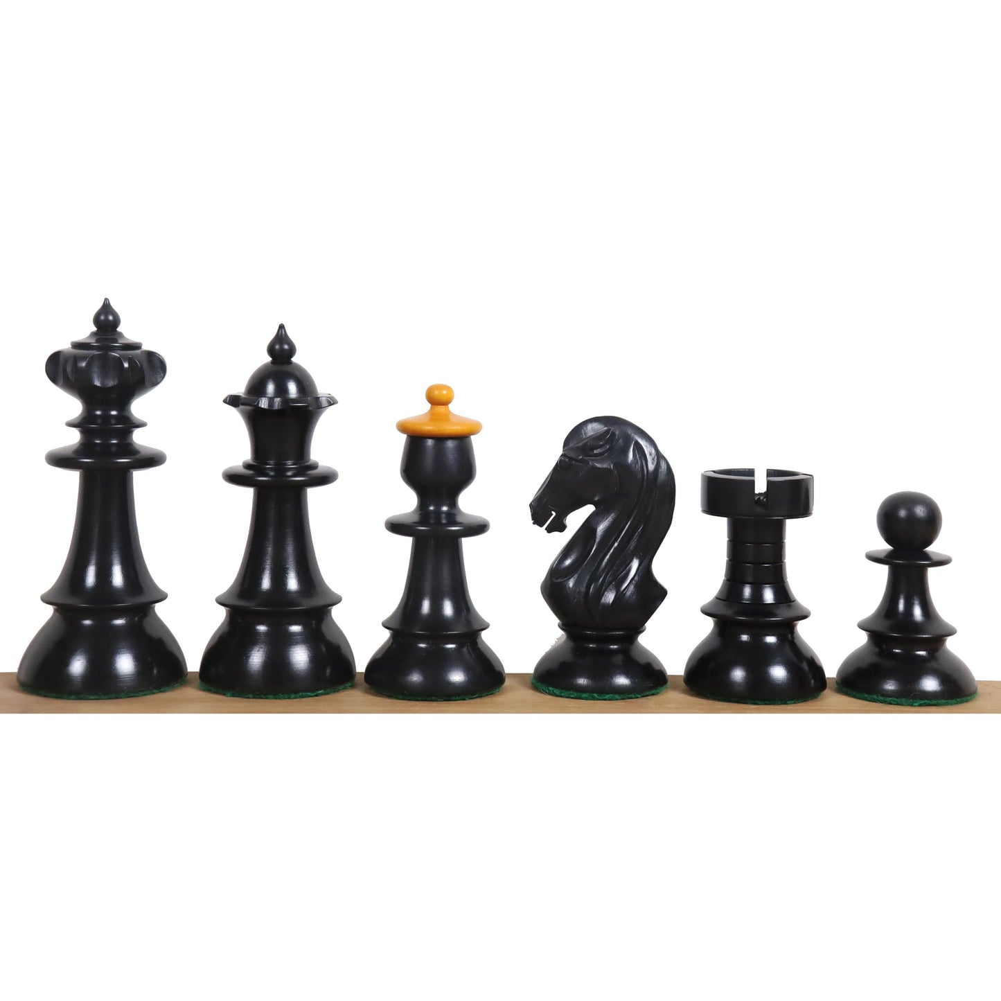 Austrian Coffee House Chess Set- Chess Pieces Only - Antiqued Boxwood & Ebony - 4.1" King