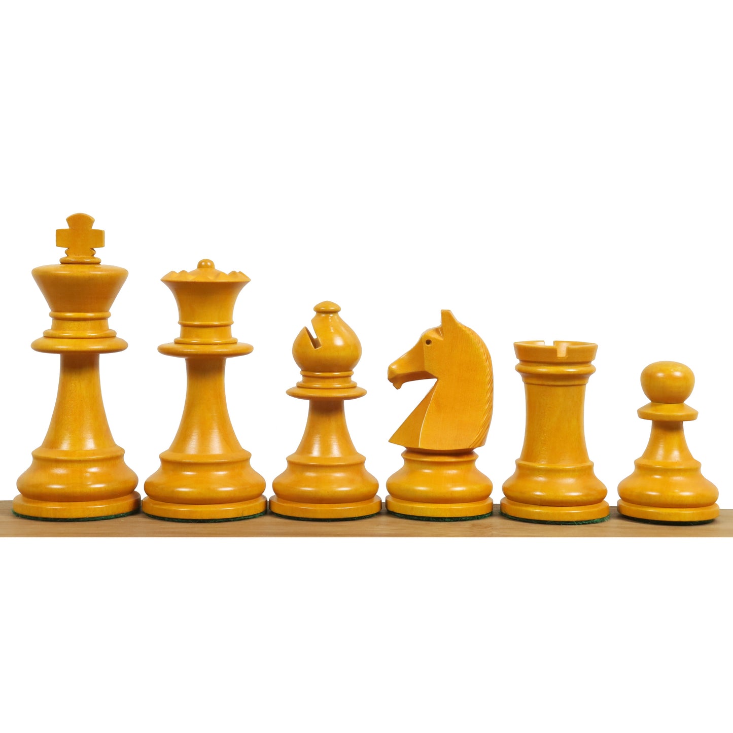 3.9" French Chavet Tournament Chess Set- Chess Pieces Only - Antiqued Boxwood