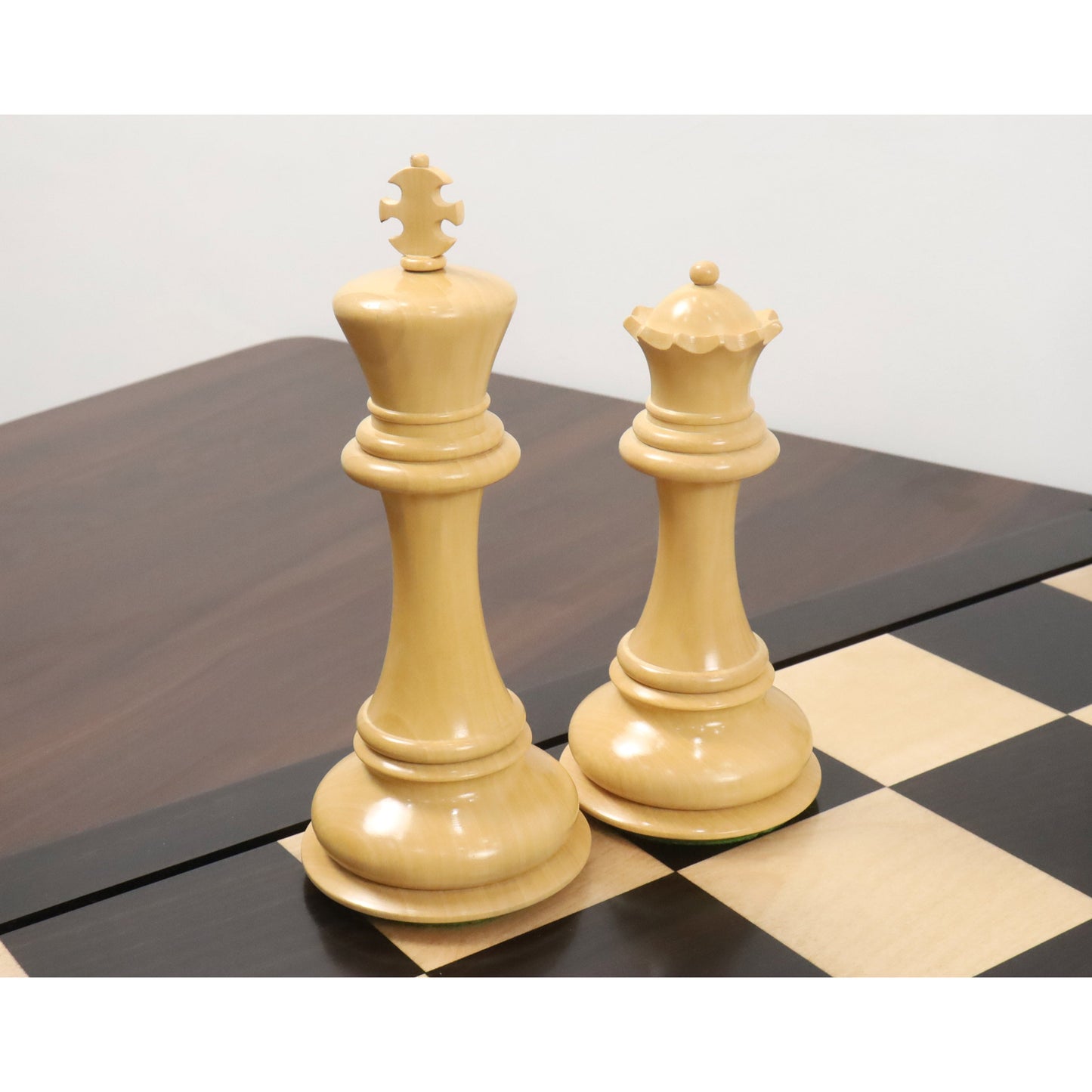 Combo of 6.1" Mammoth Luxury Staunton Chess Set - Pieces in Ebony Wood with 25" Chess board