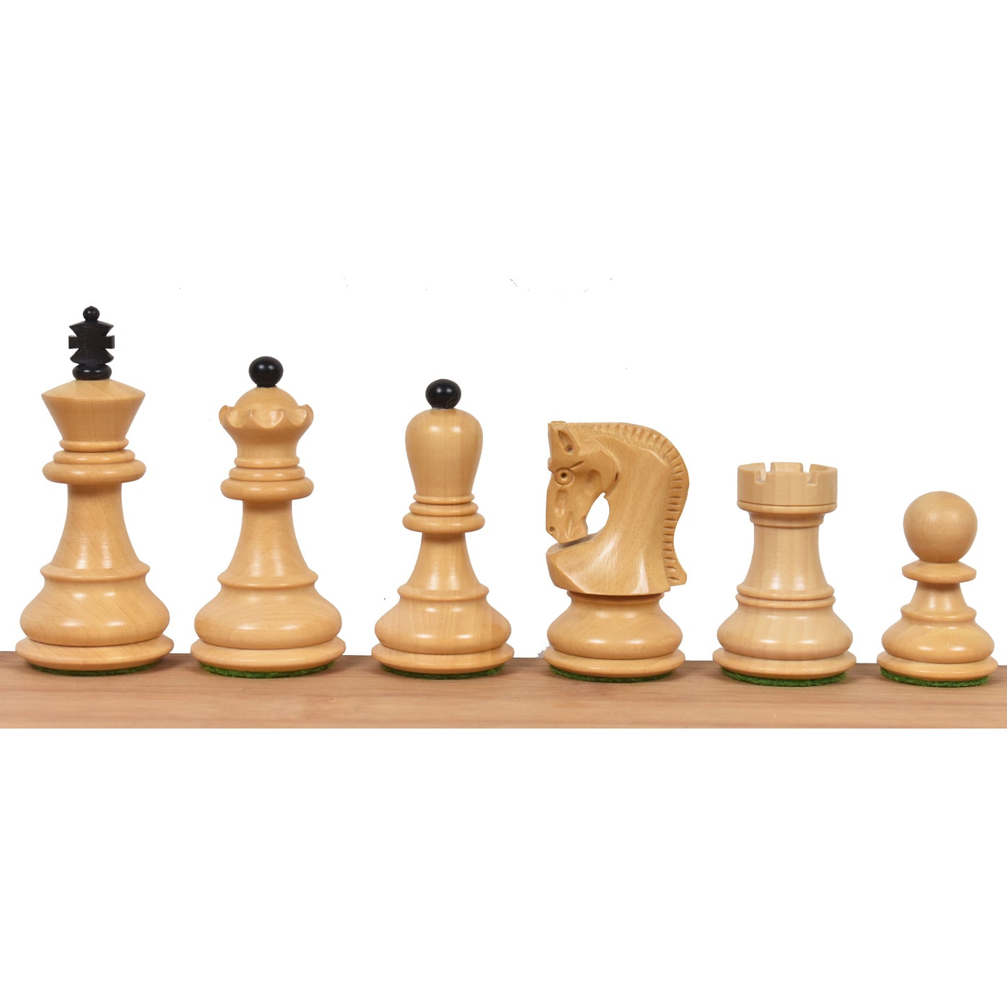 2.6″ Russian Zagreb Chess Set- Chess Pieces Only – Weighted Ebonised Boxwood