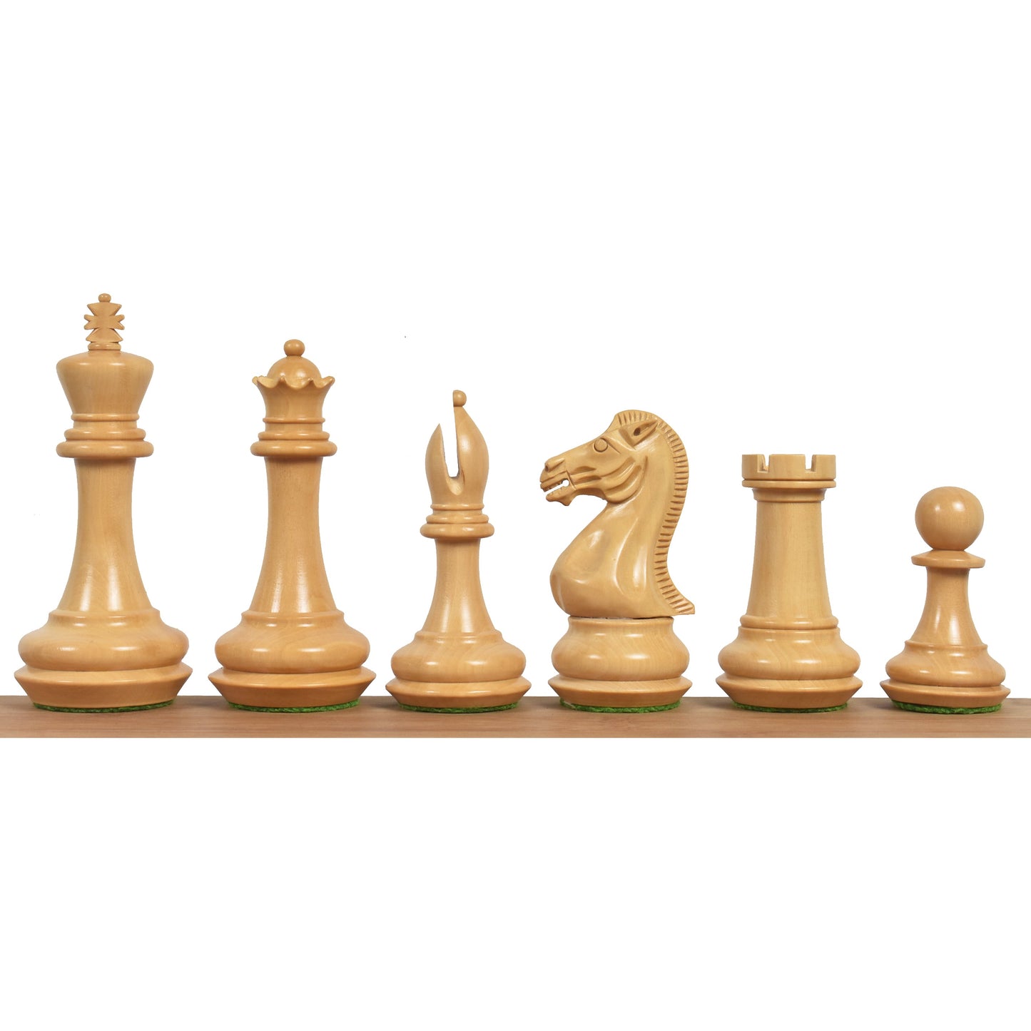 4.1" Chamfered Base Staunton Chess Set- Chess Pieces Only- Triple Weighted Ebony Wood