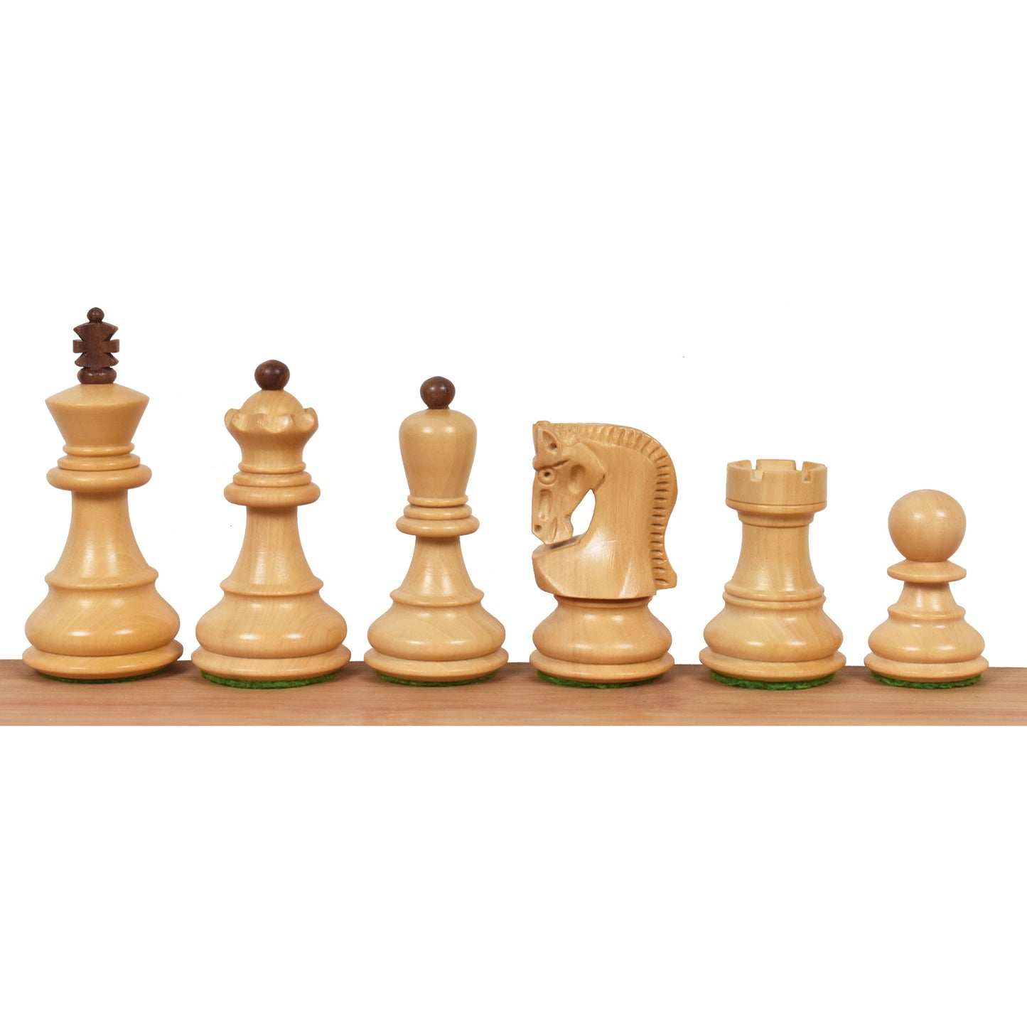 2.6″ Russian Zagreb Chess Set- Chess Pieces Only – Weighted Golden Rose wood & Boxwood