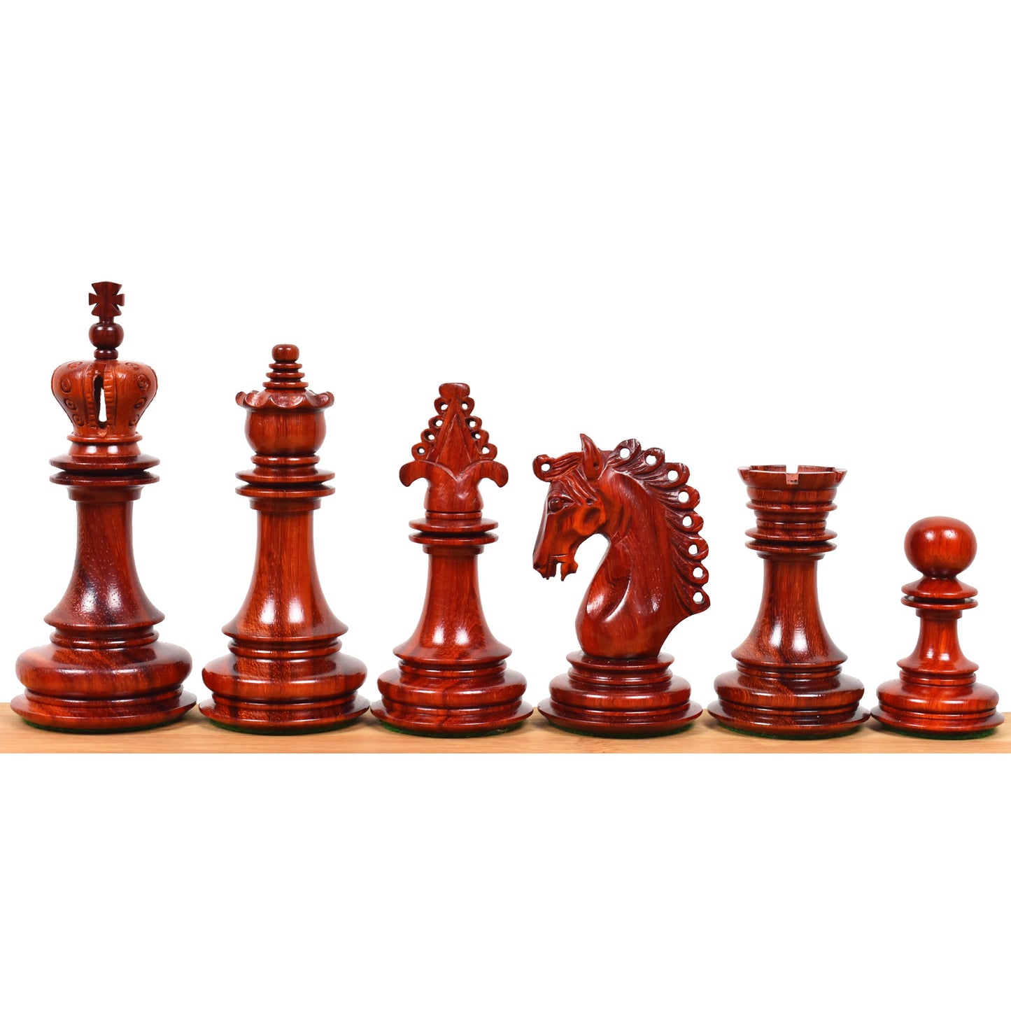 Combo of 4.5″ Carvers’ Art Luxury Chess Set - Pieces in Budrose Wood with Board and Box