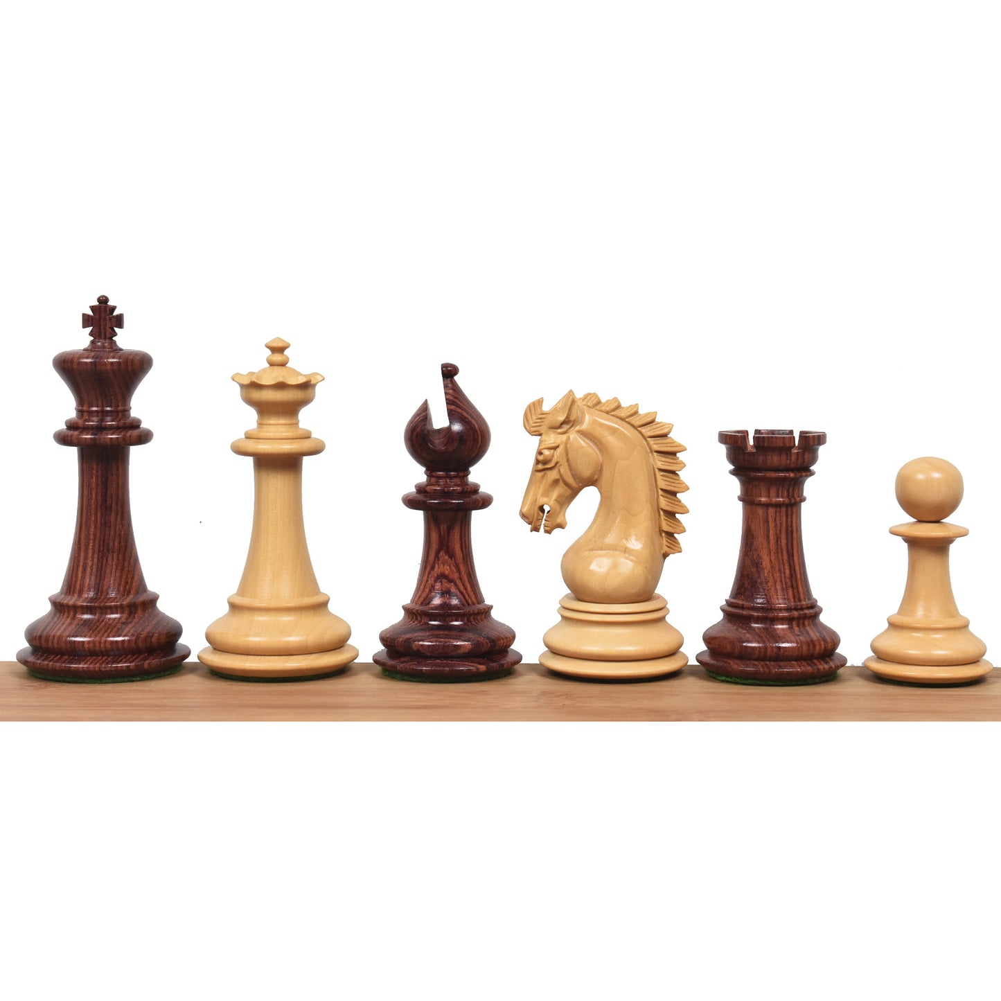 3.7" Emperor Series Staunton Chess set- Chess Pieces Only- Double Weighted Rose Wood