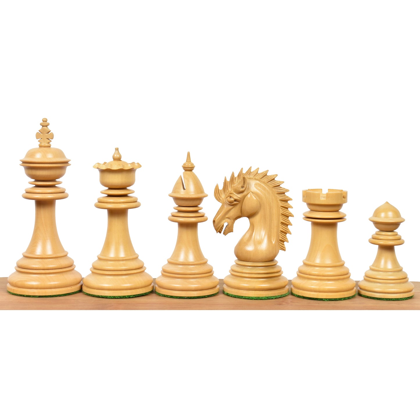 Combo of 4.4" Dragon Luxury Staunton Chess Set - Pieces in Ebony Wood with Board and Box