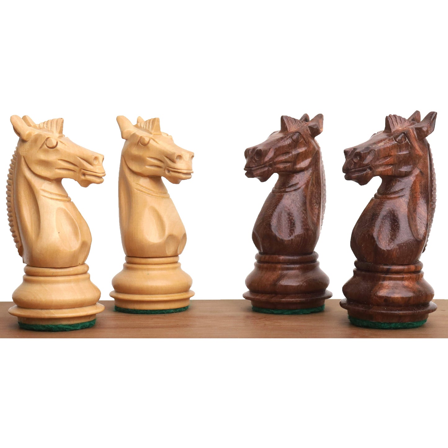 3.4" Meghdoot Series Staunton Chess Set- Chess Pieces Only - Weighted Golden Rosewood