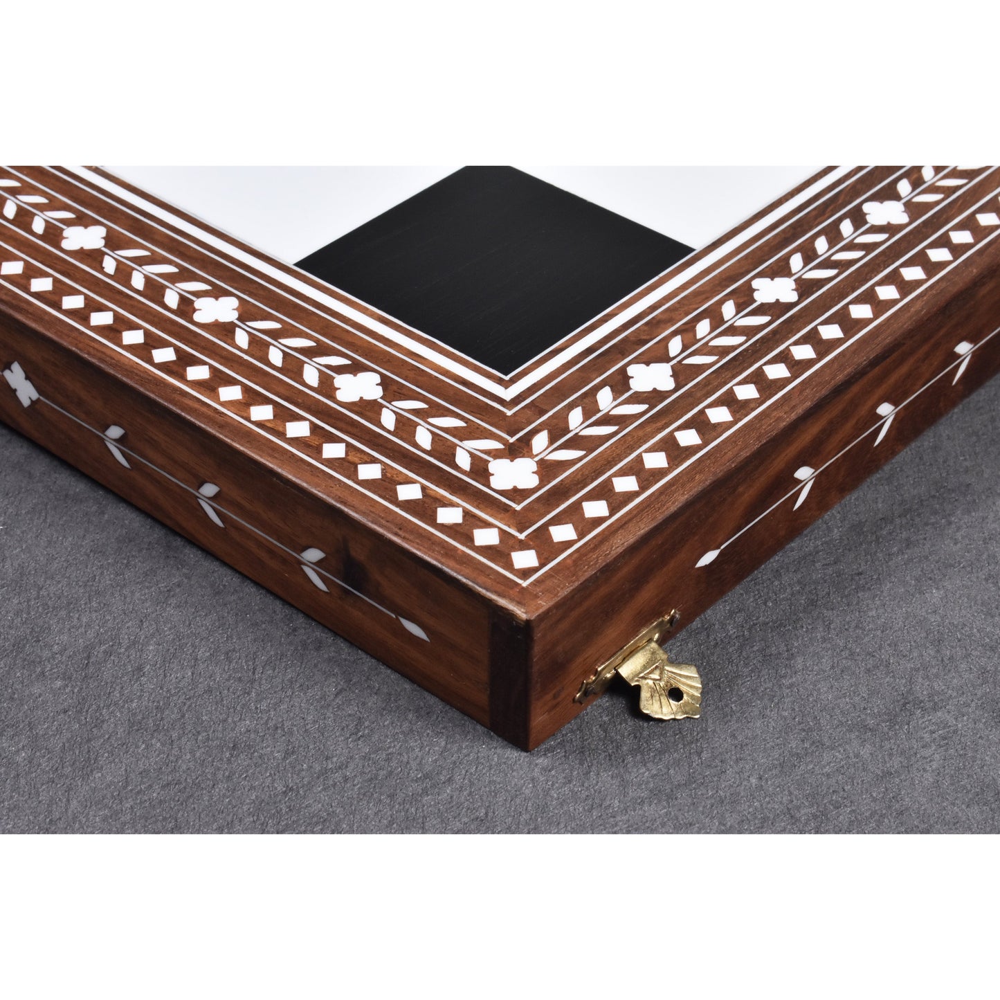 24" Large Wooden Folding Chess Board- Sheesham & Acrylic Ivory - 65 mm square