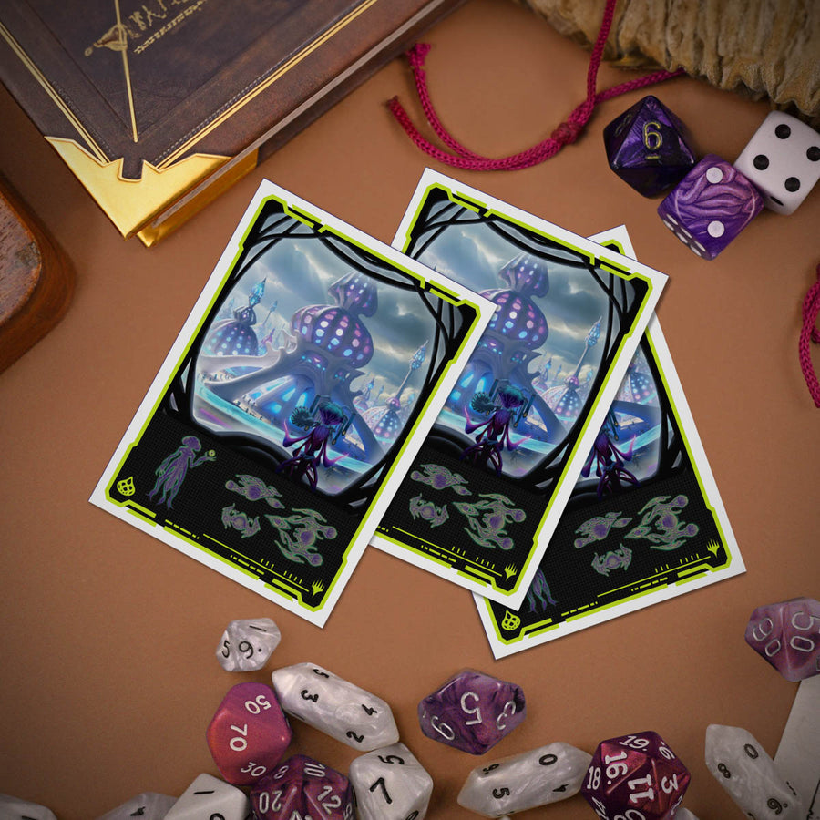 Magic the Gathering CCG: Edge of Eternities 105ct Apex Deck Protector sleeves Blue Mythic