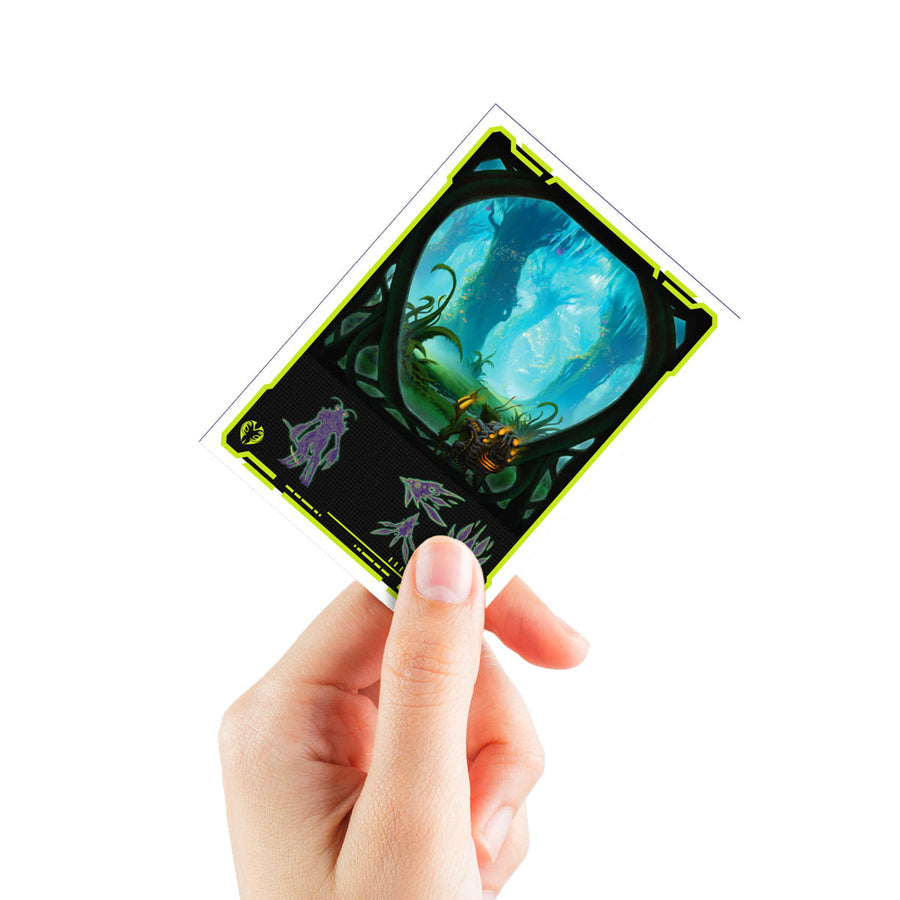 Magic the Gathering CCG: Edge of Eternities 105ct Apex Deck Protector sleeves Green Mythic