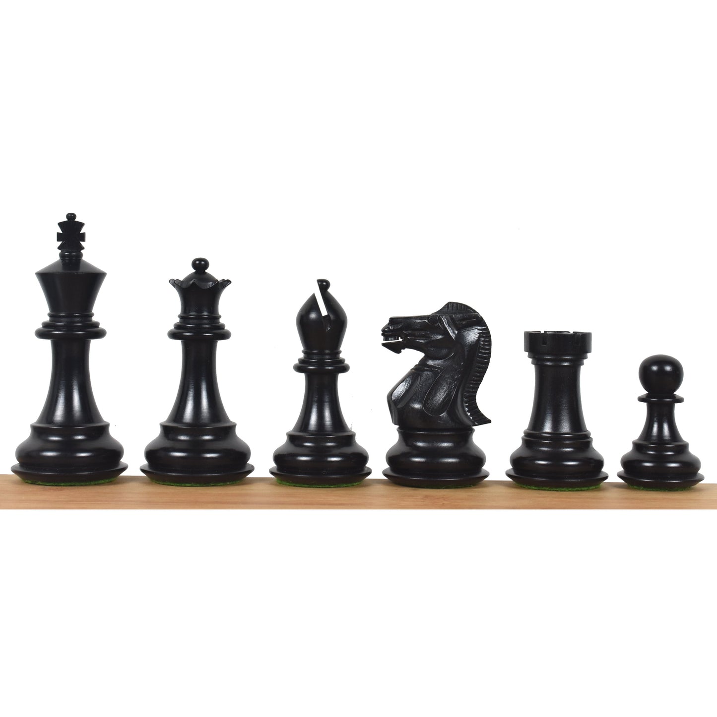 3.6" Professional Staunton Chess Set- Chess Pieces Only- Weighted Ebonised Boxwood