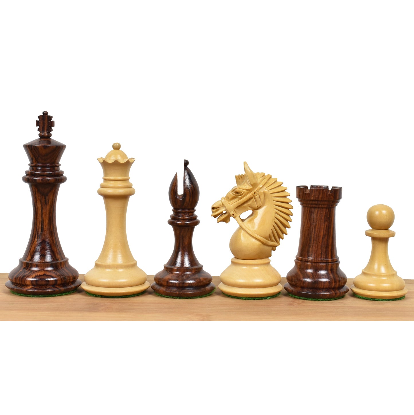 4.2" Rare American Staunton Luxury Chess Set- Chess Pieces Only - Triple Weighted Rosewood