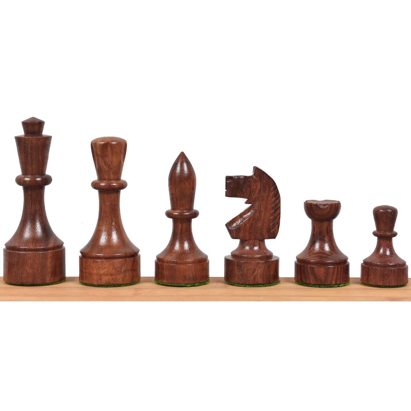 Bundesform German Staunton Alternative Chess Set- Chess Pieces Only- Golden Rosewood – 3.8″